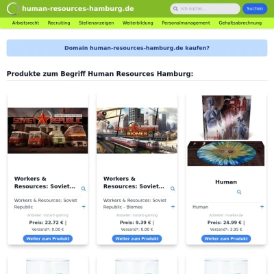 Screenshot human-resources-hamburg.de