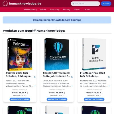 Screenshot humanknowledge.de