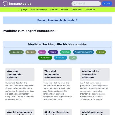 Screenshot humanoide.de