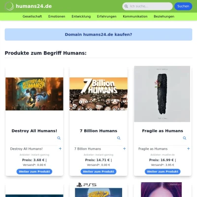 Screenshot humans24.de