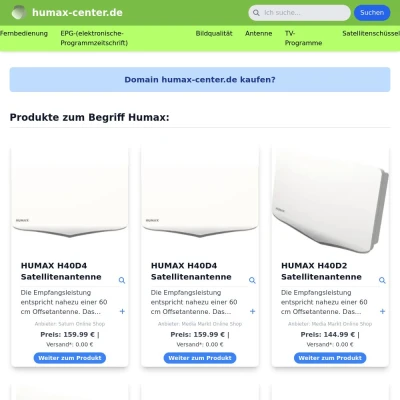 Screenshot humax-center.de