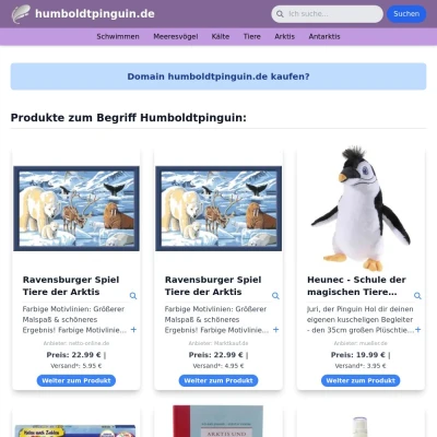 Screenshot humboldtpinguin.de