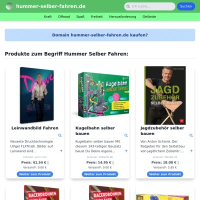 Screenshot hummer-selber-fahren.de