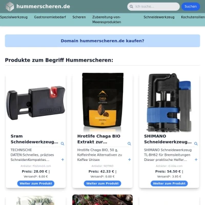 Screenshot hummerscheren.de