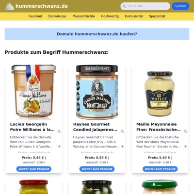 Screenshot hummerschwanz.de