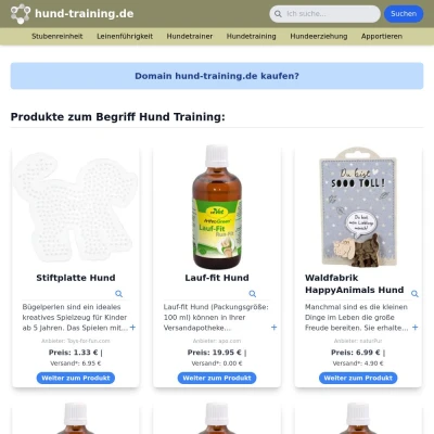 Screenshot hund-training.de