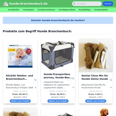 Screenshot hunde-branchenbuch.de