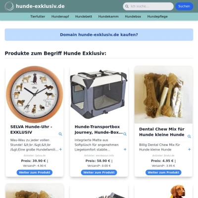 Screenshot hunde-exklusiv.de