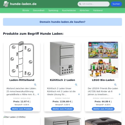Screenshot hunde-laden.de