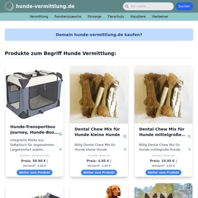 Screenshot hunde-vermittlung.de