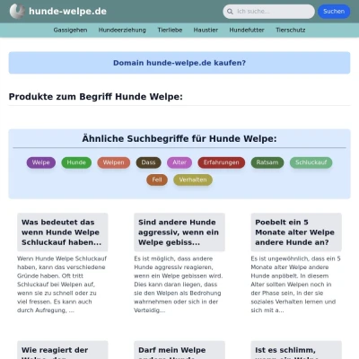 Screenshot hunde-welpe.de