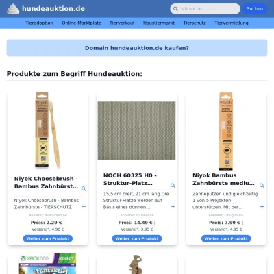 Screenshot hundeauktion.de