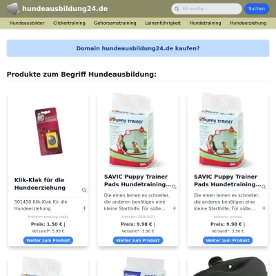 Screenshot hundeausbildung24.de