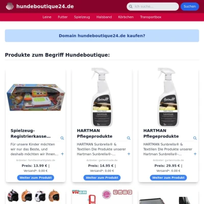 Screenshot hundeboutique24.de