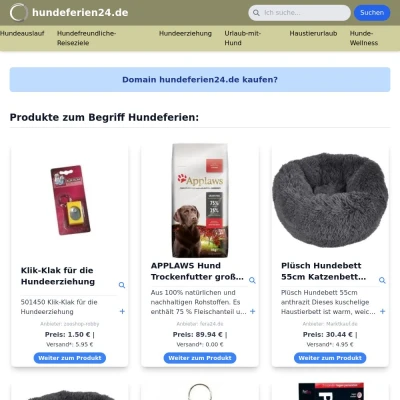 Screenshot hundeferien24.de