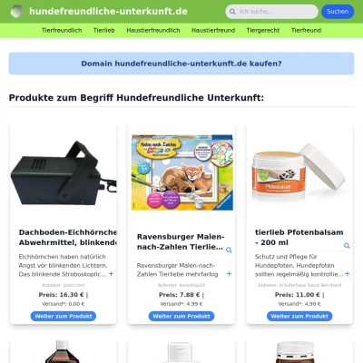 Screenshot hundefreundliche-unterkunft.de