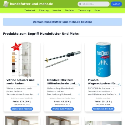 Screenshot hundefutter-und-mehr.de