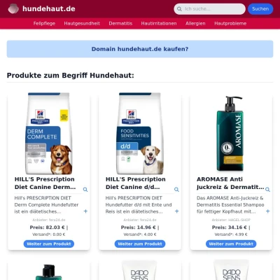 Screenshot hundehaut.de