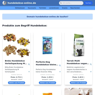 Screenshot hundekekse-online.de