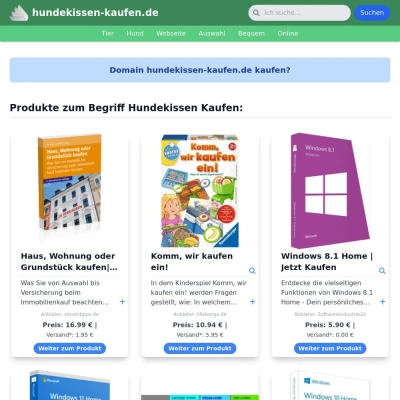 Screenshot hundekissen-kaufen.de