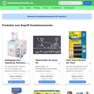 Screenshot hundekommando.de
