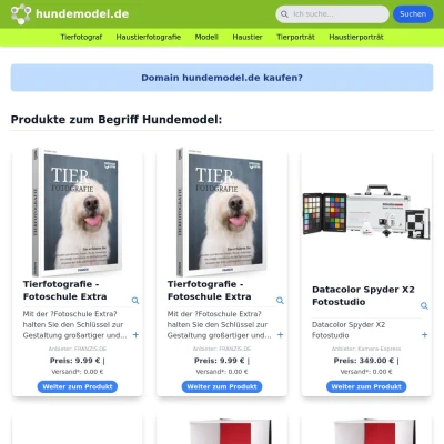 Screenshot hundemodel.de