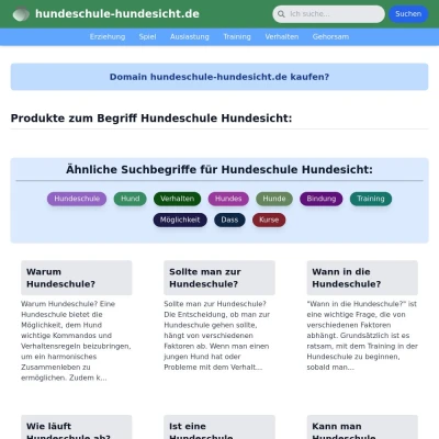 Screenshot hundeschule-hundesicht.de