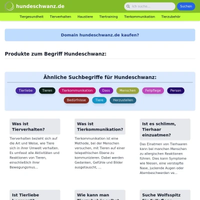 Screenshot hundeschwanz.de