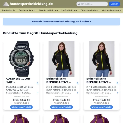 Screenshot hundesportbekleidung.de