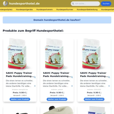 Screenshot hundesporthotel.de