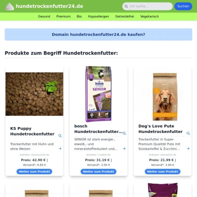 Screenshot hundetrockenfutter24.de