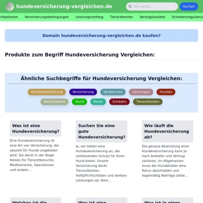 Screenshot hundeversicherung-vergleichen.de