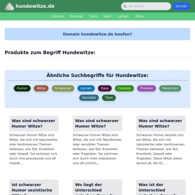 Screenshot hundewitze.de