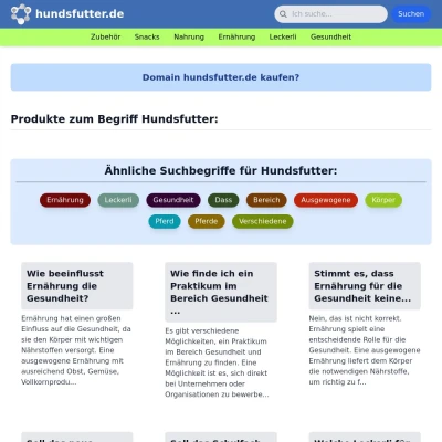 Screenshot hundsfutter.de