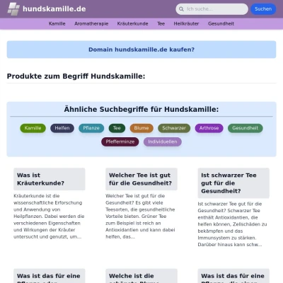 Screenshot hundskamille.de