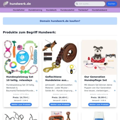 Screenshot hundwerk.de