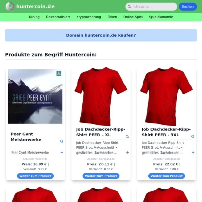 Screenshot huntercoin.de