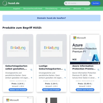 Screenshot husd.de