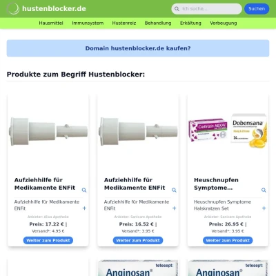 Screenshot hustenblocker.de