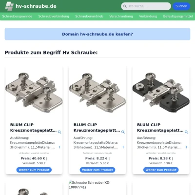 Screenshot hv-schraube.de