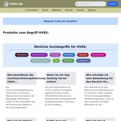 Screenshot hvbs.de