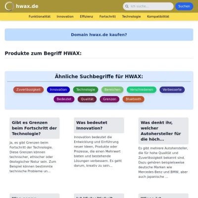 Screenshot hwax.de