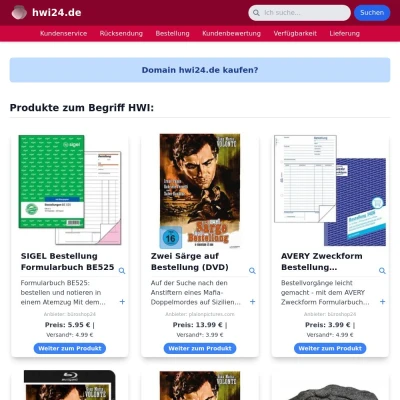 Screenshot hwi24.de