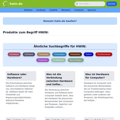 Screenshot hwin.de