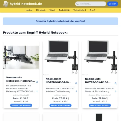 Screenshot hybrid-notebook.de