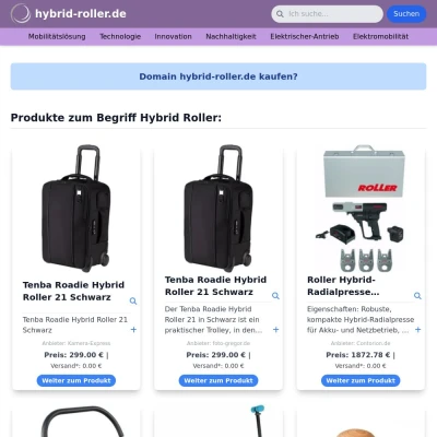 Screenshot hybrid-roller.de
