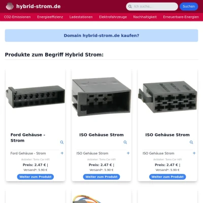 Screenshot hybrid-strom.de