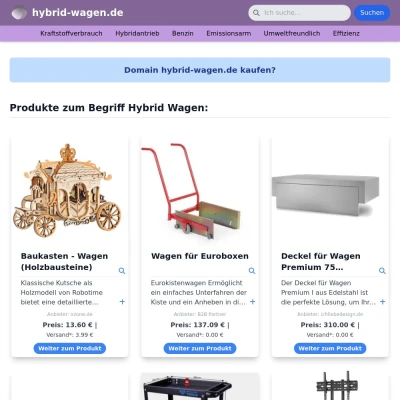 Screenshot hybrid-wagen.de