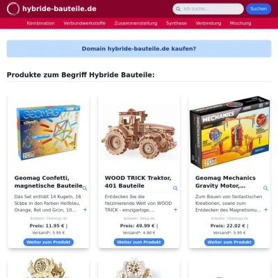 Screenshot hybride-bauteile.de