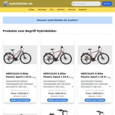 Screenshot hybridebike.de